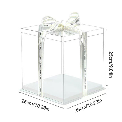 50pcs Transparent Cake Packaging Box Bakery Cake Boxes Plastic Packing Boxes