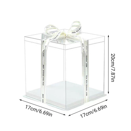 50pcs Transparent Cake Packaging Box Bakery Cake Boxes Plastic Packing Boxes