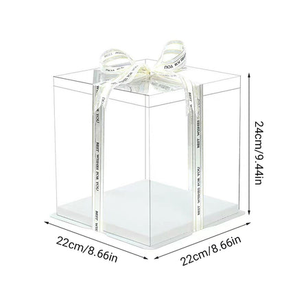 50pcs Transparent Cake Packaging Box Bakery Cake Boxes Plastic Packing Boxes