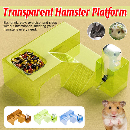 Clear Hamster Platform Transparent Plastic for Small Pet Cage Rest Play Exercise