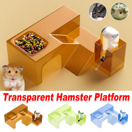 Clear Hamster Platform Transparent Plastic for Small Pet Cage Rest Play Exercise