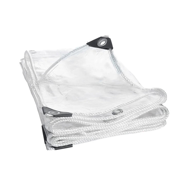 Clear PVC Tarpaulin Tarp With Grommets Heavy Duty Waterproof Patio Ground Cover
