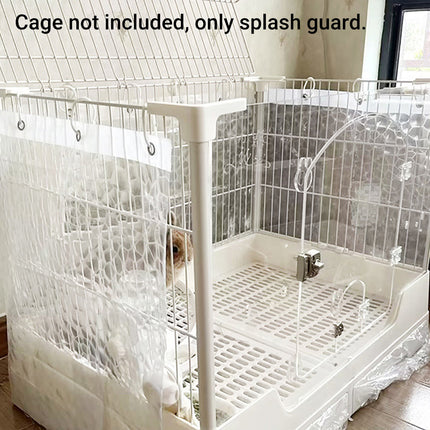 Transparent Cage Splash Guard EVA Cover for Rabbit Hutch Wall Protector Trim Fit