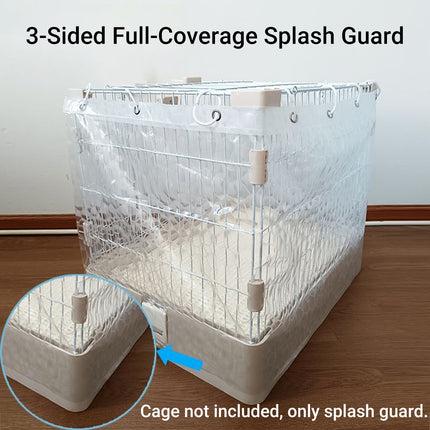 Transparent Cage Splash Guard EVA Cover for Rabbit Hutch Wall Protector Trim Fit