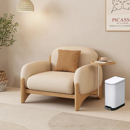 10L Stainless Steel Pedal Trash Can Hands Free Anti Odor Easy Clean Waste Bin