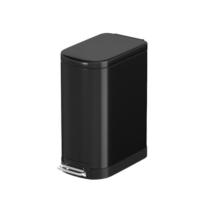 10L Stainless Steel Pedal Trash Can Hands Free Anti Odor Easy Clean Waste Bin