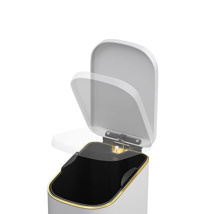 10L Stainless Steel Pedal Trash Can Hands Free Anti Odor Easy Clean Waste Bin