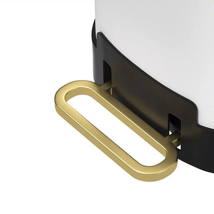 10L Stainless Steel Pedal Trash Can Hands Free Anti Odor Easy Clean Waste Bin