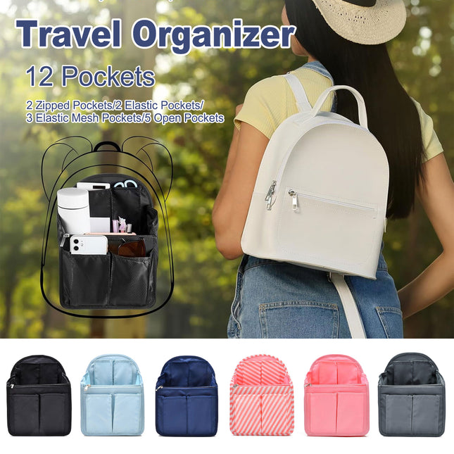 Backpack Liner Organizer Anti-theft Insert Bag For Handbag Travel Cosmetic Bags