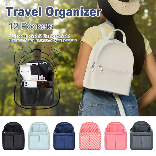 Backpack Liner Organizer Anti-theft Insert Bag For Handbag Travel Cosmetic Bags