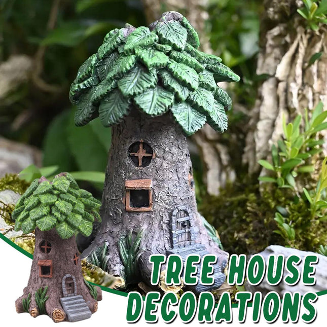 Resin Tree House Fish Tank Aquascape Gardening Micro Landscape DIY Decoration