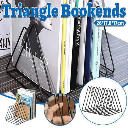 Book Storage Rack Desktop Bookshelf Records Holder Magazines Stand Space Saving