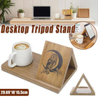 Wooden Small Book Shelf with Drink Glass Pen Holder Triangle Bookmark Book Rest