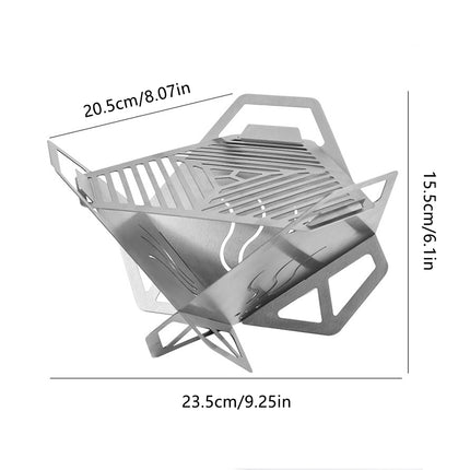 Portable Stainless Steel BBQ Grill Outdoor Folding Charcoal Barbecue Stove
