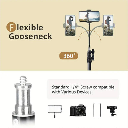 Tripod with Hose Adjustable Height Stable Stand for Live Streaming Photography