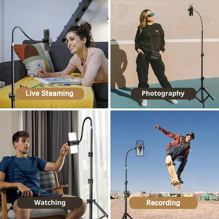 Tripod with Hose Adjustable Height Stable Stand for Live Streaming Photography