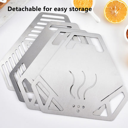 Portable Stainless Steel BBQ Grill Outdoor Folding Charcoal Barbecue Stove
