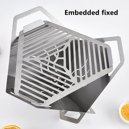 Portable Stainless Steel BBQ Grill Outdoor Folding Charcoal Barbecue Stove