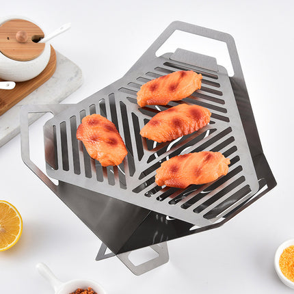 Portable Stainless Steel BBQ Grill Outdoor Folding Charcoal Barbecue Stove