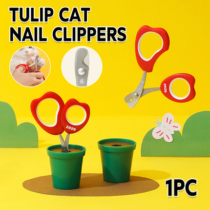 Tulip Shape Cat Nail Clipper Pet Grooming Tool Safety Durable for Cat Kitties