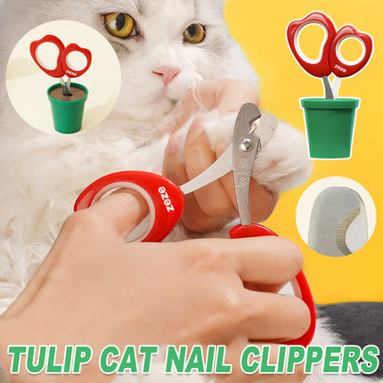 Tulip Shape Cat Nail Clipper Pet Grooming Tool Safety Durable for Cat Kitties