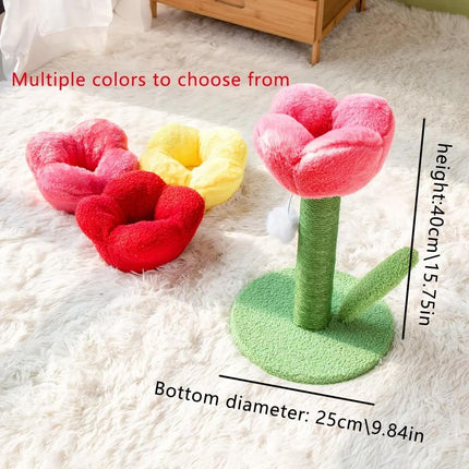 Tulip Cat Scratching Post Durable Sisal Cute Pet Toy Furniture Protector for Cat