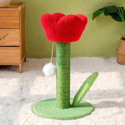Tulip Cat Scratching Post Durable Sisal Cute Pet Toy Furniture Protector for Cat