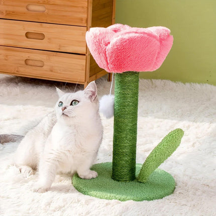 Tulip Cat Scratching Post Durable Sisal Cute Pet Toy Furniture Protector for Cat