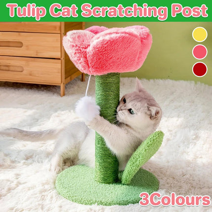 Tulip Cat Scratching Post Durable Sisal Cute Pet Toy Furniture Protector for Cat