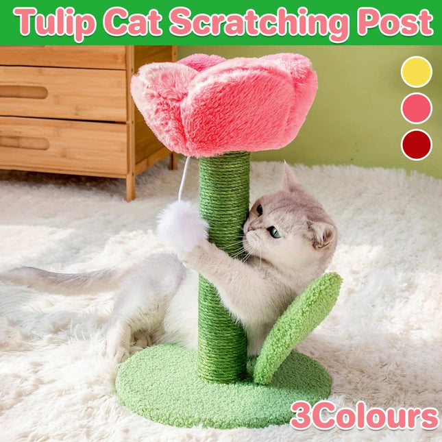 Tulip Cat Scratching Post Durable Sisal Cute Pet Toy Furniture Protector for Cat