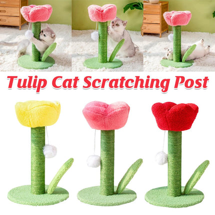 Tulip Cat Scratching Post Durable Sisal Cute Pet Toy Furniture Protector for Cat