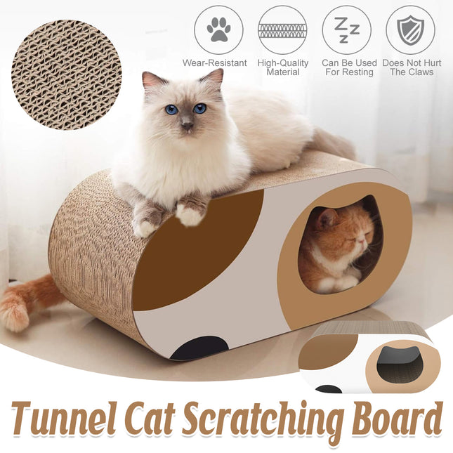 Durable Cat Tunnel Scratcher Bed Combo Interactive Toy House For Kittens Pets
