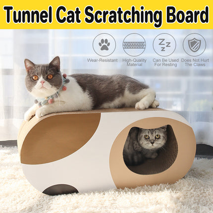Durable Cat Tunnel Scratcher Bed Combo Interactive Toy House For Kittens Pets