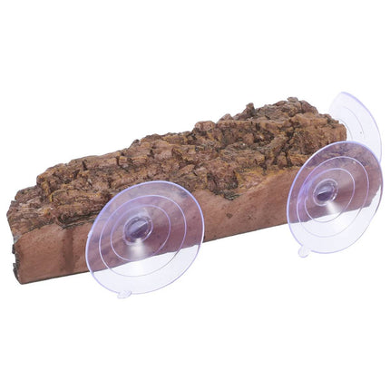 Reptile Turtle Basking Platform Resin Bark Climbing Terrace Suction Cup Tank