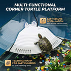 1/4 Round Corner Turtle Basking Platform with Ramp