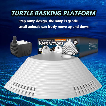 1/4 Round Corner Turtle Basking Platform with Ramp