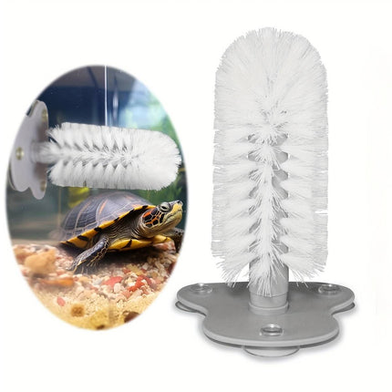Suction Cup Cleaning Brush Soft Bristle Turtle Shell and Glass Tank Scrubber