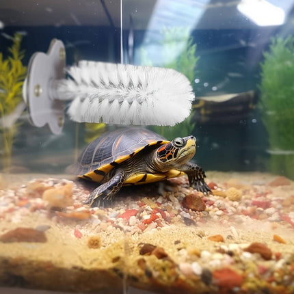 Suction Cup Cleaning Brush Soft Bristle Turtle Shell and Glass Tank Scrubber