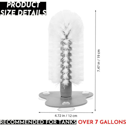 Suction Cup Cleaning Brush Soft Bristle Turtle Shell and Glass Tank Scrubber