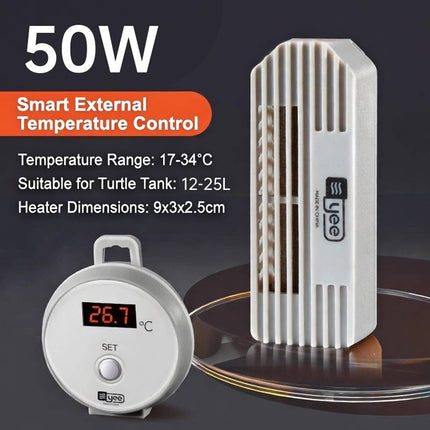 Mini Turtle Tank Heater Rod Digital Display Thermostat Explosion Proof 25W 50W
