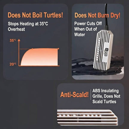 Mini Turtle Tank Heater Rod Digital Display Thermostat Explosion Proof 25W 50W