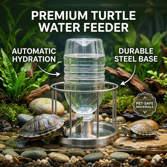 Automatic Turtle Water Feeder Stainless Steel Base L