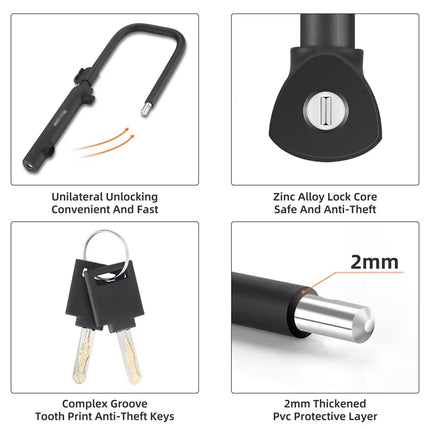 Bicycle U Shaped Lock Anti Theft Lock Cycling Equipment Bike Security Lock