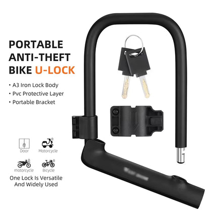 Bicycle U Shaped Lock Anti Theft Lock Cycling Equipment Bike Security Lock