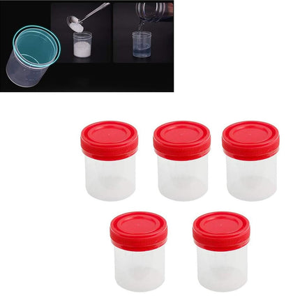 50PCS Disposable Sampling Cup With Lid 40ml Specimen Container For Lab Medical