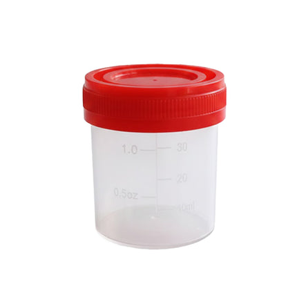 50PCS Disposable Sampling Cup With Lid 40ml Specimen Container For Lab Medical
