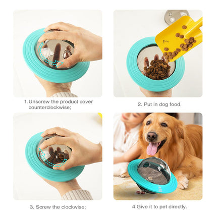 Leaky Ball Teething Toy Frisbee for Dogs and Cats Training Interactive Pet Toy