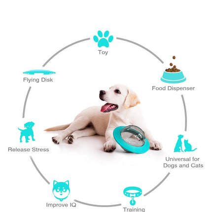 Leaky Ball Teething Toy Frisbee for Dogs and Cats Training Interactive Pet Toy