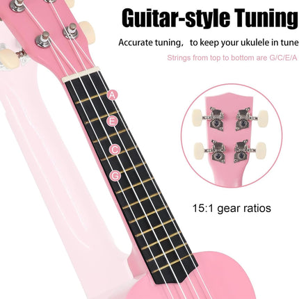 21 Inch Ukulele Beginner 4 String Small Guitar Easy To Learn Clear Sound Use