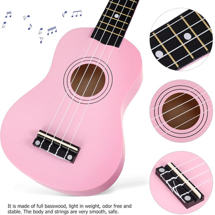 21 Inch Ukulele Beginner 4 String Small Guitar Easy To Learn Clear Sound Use